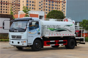东风多利卡8吨工地专用洒水车-带雾炮