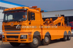 陕汽德龙F3000型前四后八拖吊联体清障车