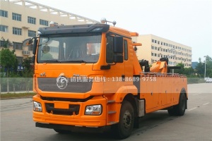 陕汽德龙M3000型单桥拖吊联体清障车